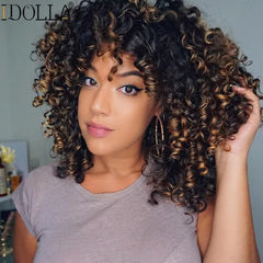 Afro Curly Synthetic Wig Women's