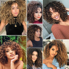 Afro Curly Synthetic Wig Women's