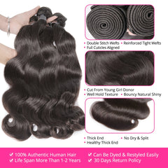 Brazilian Hair Weave Human Hair Bundles Natural