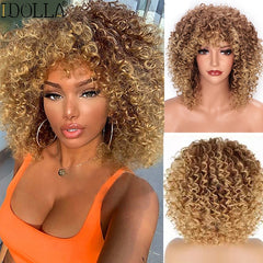 Afro Curly Synthetic Wig Women's