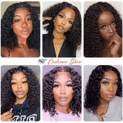 Hair Curly Wigs Short Water Wave Bob Wig Natural