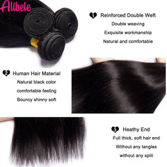 Straight Hair Bundles With 5x5 HD Closure Brazilian